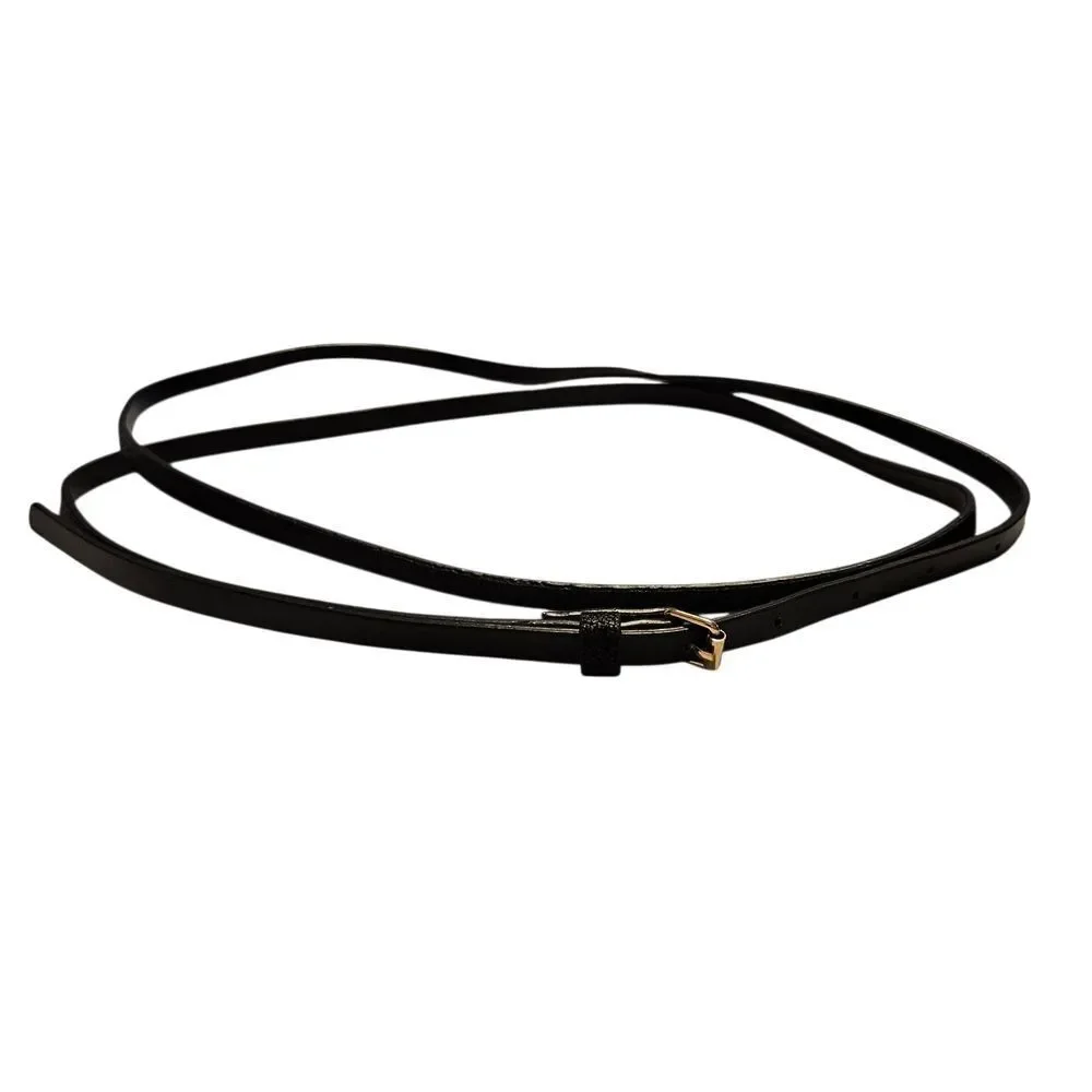 Elegant BlackWrap Around Leather Belt Waist 30